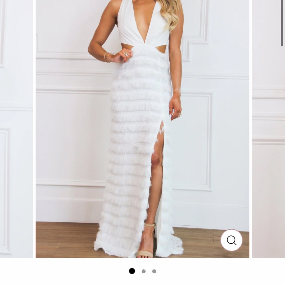 Bella and Bloom: fun fringe cutout maxi dress